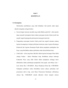 BAB V KESIMPULAN 5.1 Kesimpulan Berdasarkan pembahasan