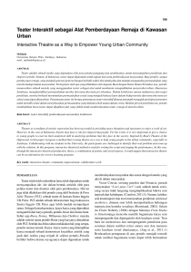 Teater Interaktif sebagai Alat Pemberdayaan Remaja di Kawasan