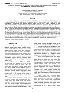 101 PENGARUH TAKARAN PUPUK ORGANIK PLUS TERHADAP