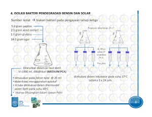 8 4. ISOLASI BAKTERI PENDEGRADASI BENSIN DAN