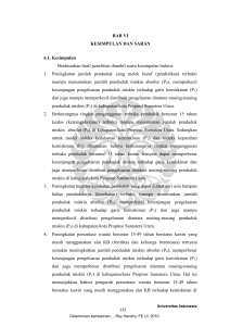 BAB VI KESIMPULAN DAN SARAN 6.1. Kesimpulan Berdasarkan