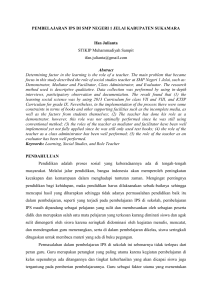 PEMBELAJARAN IPS DI SMP NEGERI 1 JELAI