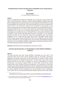 41 Perspek f Hukum Feminis terhadap Aturan Fleksibilitas Pasar