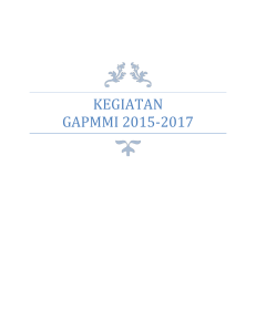 Laporan Kegiatan GAPMMI 2015-2017