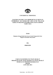 universitas indonesia faktor-faktor yang berhubungan dengan