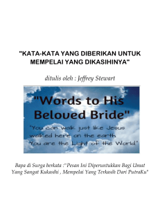 WORDS TO HIS BELOVED BRIDE . INDONESIA_final