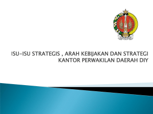 isu-isu strategis, arah kebijakan, dan strategi