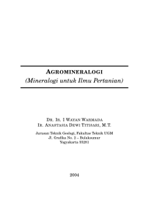 Mineralogi untuk Ilmu Pertanian