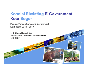 Kondisi Eksisting E-Government Kota Bogor