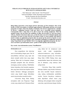 PERANCANGAN PROGRAM APLIKASI SISTEM ASET PADA