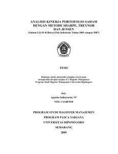 analisis kinerja portofolio saham dengan metode sharpe