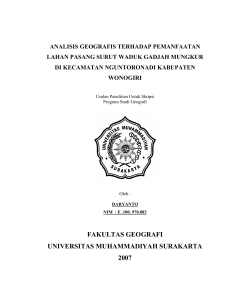 fakultas geografi universitas muhammadiyah surakarta 2007