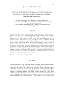 Jurnal Care Vol .5, No2,Tahun 2017 STUDI FENOMENOLOGI