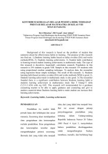 KONTRIBUSI KEBIASAAN BELAJAR PESERTA DIDIK TERHADAP