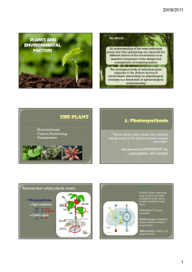 Materi 03 Plants and Environment Factors