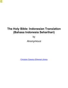 The Holy Bible: Indonesian Translation (Bahasa Indonesia Seharihari)