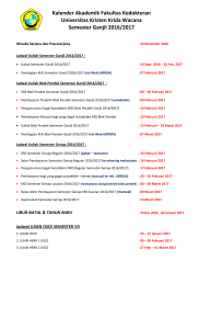 Kalender Akademik Semester Ganjil 2016/2017