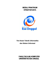 modul praktikum fakultas ilmu komputer universitas esa unggul