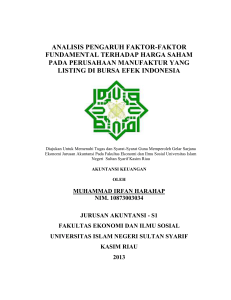 analisis pengaruh faktor-faktor fundamental terhadap harga saham