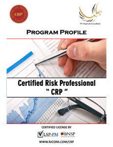 Certified Risk Professional “ CRP ”
