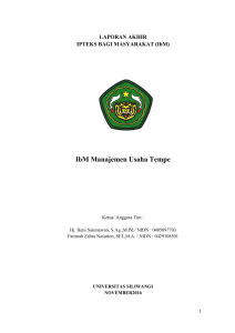 IbM Manajemen Usaha Tempe - Simpemaus