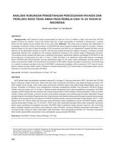 analisis hubungan pengetahuan pencegahan hiv/aids dan