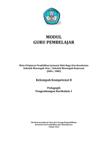 Modul Diklat PKB Guru PJOK SMA/SMK Kelompok Kompetensi 10