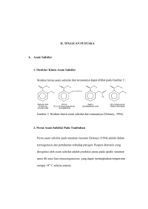 8 II. TINJAUAN PUSTAKA A. Asam Salisilat 1. Struktur Kimia Asam