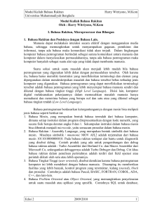 Modul Kuliah Bahasa Rakitan Harry Witriyono, M.Kom Universitas