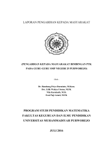 laporan pengabdian kepada masyarakat program studi pendidikan