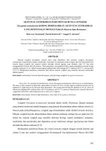 Syzygium aromaticum - Jurnal Ilmu Kimia Universitas Brawijaya