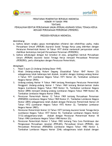 peraturan pemerintah republik indonesia nomor 19