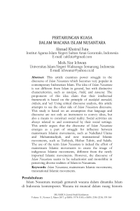 Pendahuluan Islam Nusantara menjadi gemuruh wacana dalam