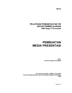pembuatan media presentasi - SMPN 2 Rantau Selamat Kabupaten