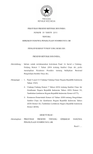 peraturan presiden republik indonesia nomor 33 tahun 2011