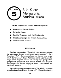 Roh Kudus Memberikan Anda Kuasa