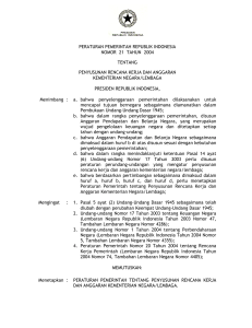 Peraturan Pemerintah No. 21 Tahun 2004 tentang Penyusunan