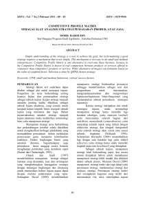 competitive profile matrix sebagai alat analisis strategi pemasaran