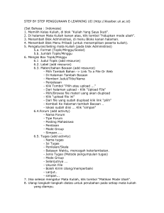 STEP BY STEP PENGGUNAAN E-LEARNING UII (http://klasiber