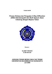 Proses Sintesa dan Pengujian X