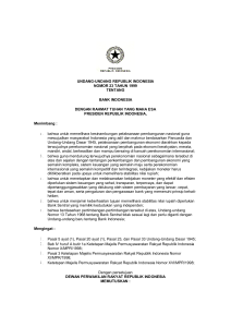 undang-undang republik indonesia nomor 23 tahun 1999 tentang
