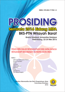 Semirata 2016 Bidang MIPA - ePrints Sriwijaya University