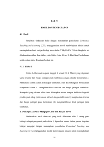 BAB IV HASIL DAN PEMBAHASAN 4.1 Hasil Penelitian tindakkan