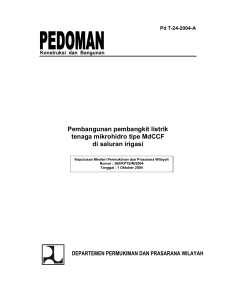 Pembangunan pembangkit listrik tenaga mikrohidro tipe