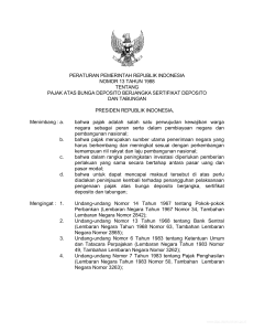 peraturan pemerintah republik indonesia nomor 13 tahun 1988