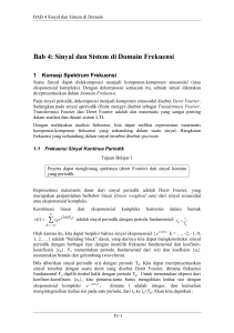 Bab 4 Sinyal dan Sistem Di Domain Frekuensi