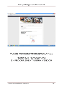 Petunjuk Penggunaan eProcurement - eProc Semen Batu Raja