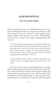 islam dan mitologi - Nurcholish Madjid