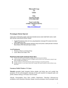 Microsoft Corp VS Linux Persaingan Sistem Operasi