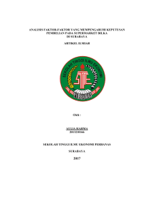 ANALISIS FAKTOR-FAKTOR YANG MEMPENGARUHI